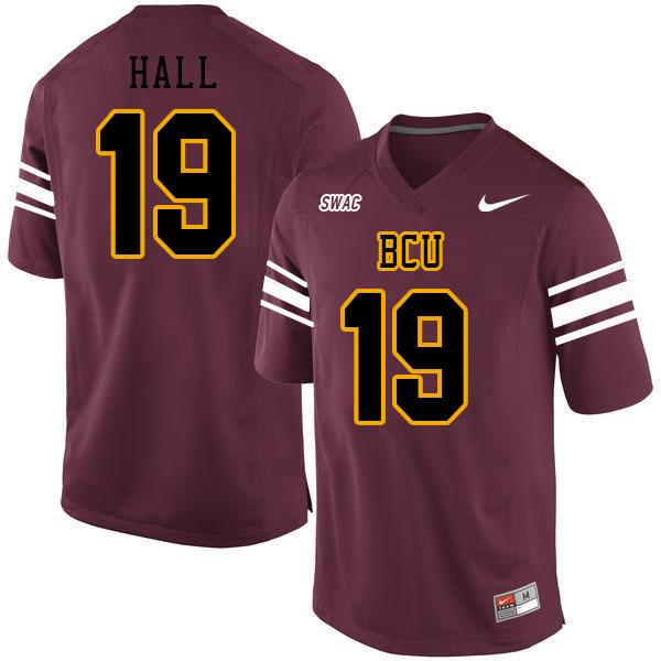 Men-Youth #19 Adrian Hall Bethune-Cookman Wildcats 2023 College Football Jerseys Stitched-Maroon